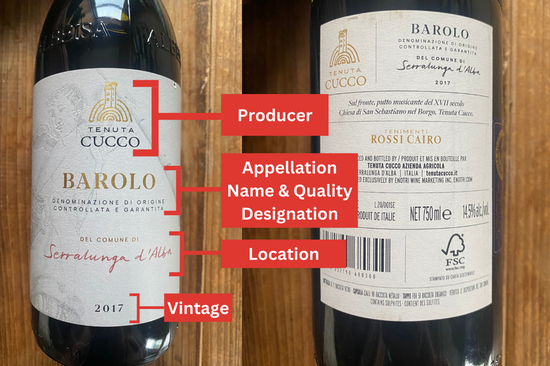 Italian Red Wine Labels