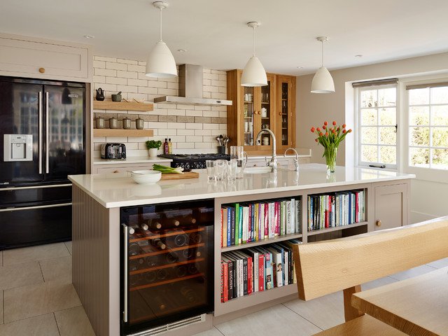 Wine fridge in situ